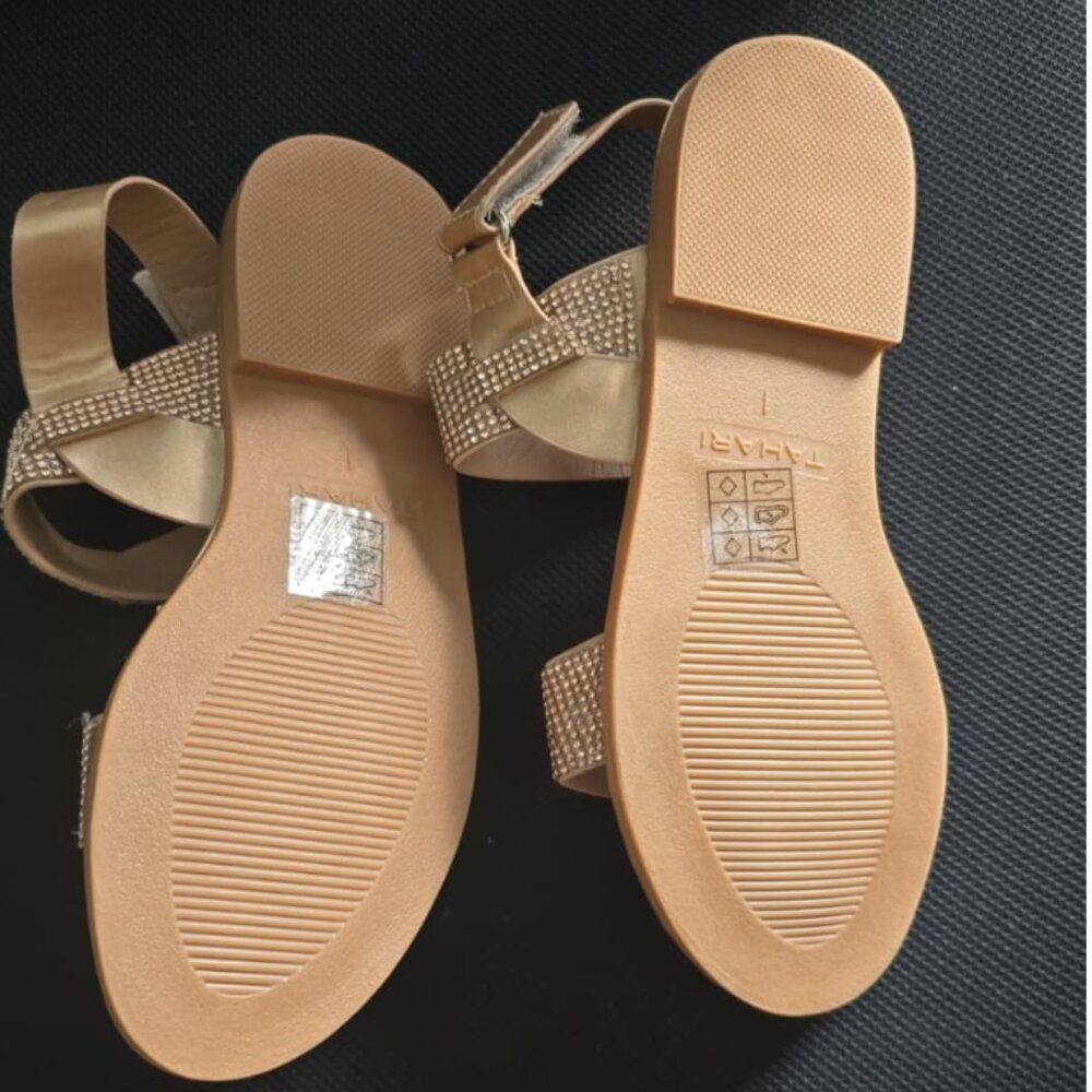 🎀✨ Tahari Girls Sparkle Dress Sandals | Special Occasion Shoes | Size 1 ✨🎀 - Picture 2 of 3